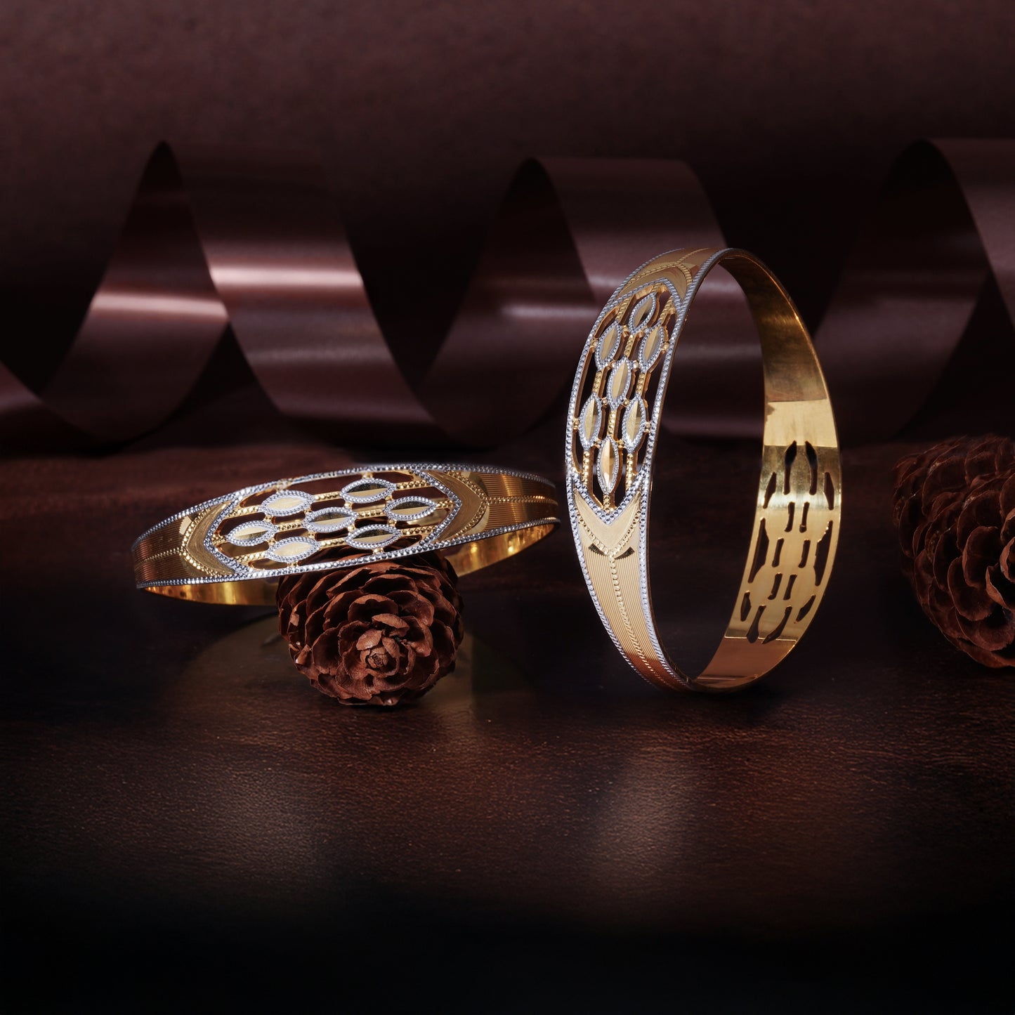 Classic Diamond Band Bangles – Timeless Elegance for Women