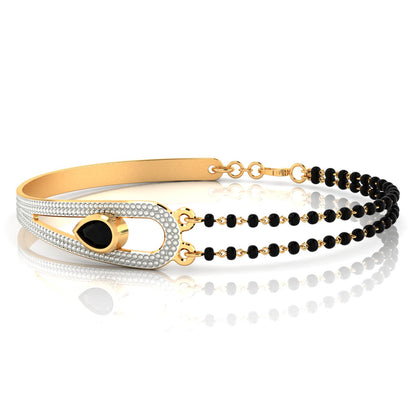 Elegant Circle Diamond Mangalsutra Bracelet – Traditional & Stylish Jewellery for Women