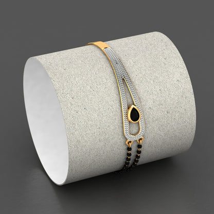 Elegant Circle Diamond Mangalsutra Bracelet – Traditional & Stylish Jewellery for Women