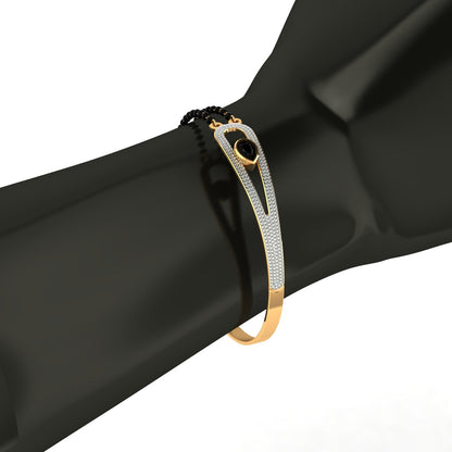 Elegant Circle Diamond Mangalsutra Bracelet – Traditional & Stylish Jewellery for Women