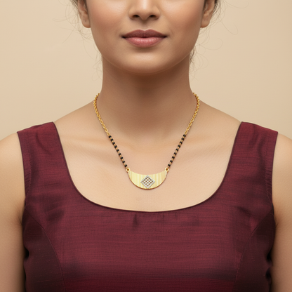 Elegant Circle Diamond Mangalsutra Necklace – Traditional & Stylish Jewellery for Women