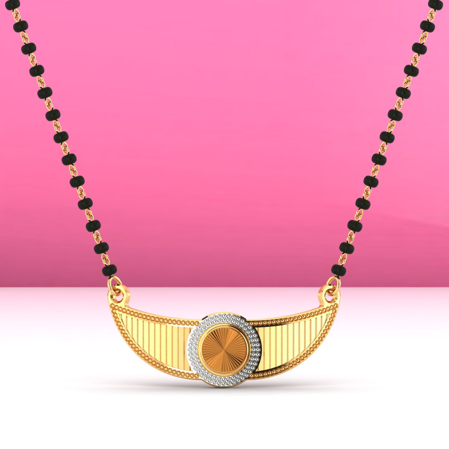 elegant circle diamond mangalsutra necklace – traditional & stylish jewellery for women