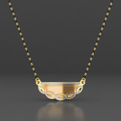 Elegant Circle Diamond Mangalsutra Necklace – Traditional & Stylish Jewellery for Women