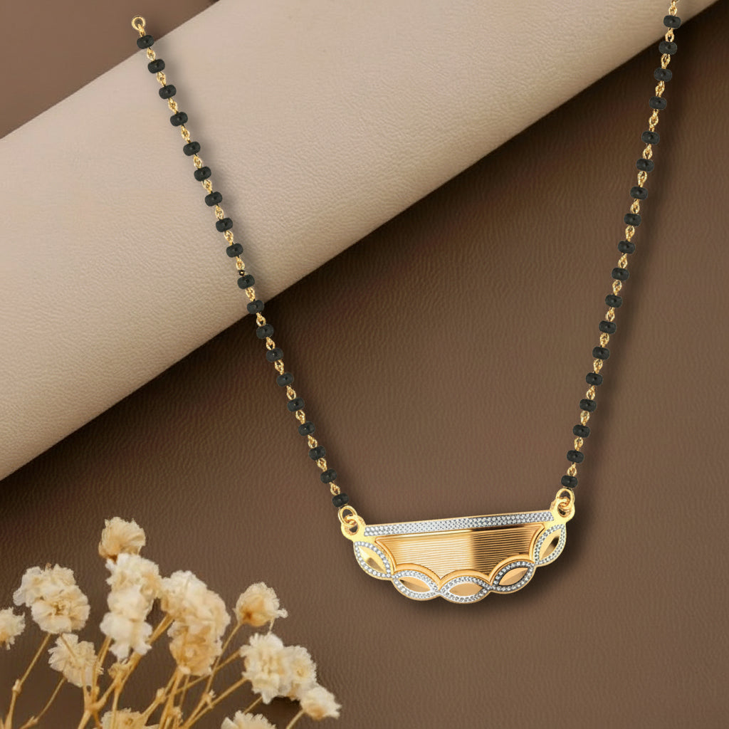 elegant circle diamond mangalsutra necklace – traditional & stylish jewellery for women
